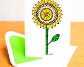 Blank Card - Yellow Flower