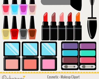 Clip Art Makeup Clip Art makeup brush clipart etsy cosmetics colorful clipart