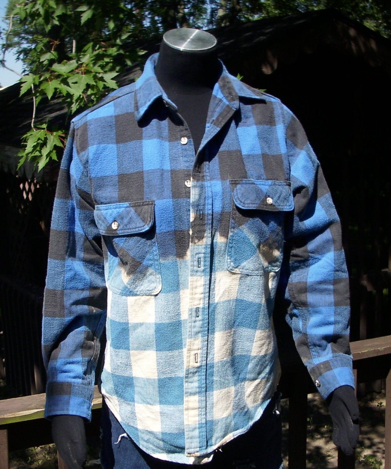 bleached flannel shirt