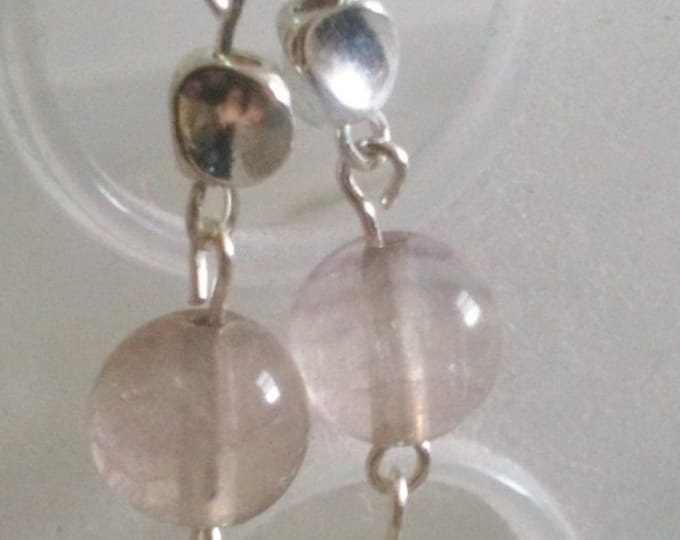 fluorite and silver earrings