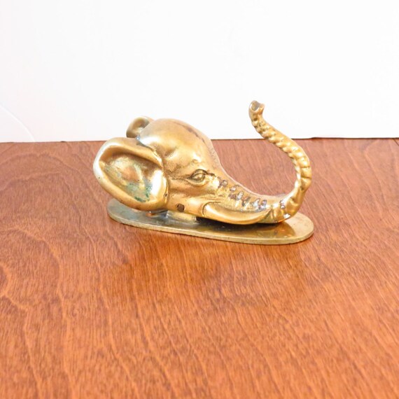 Vintage Brass Elephant Paper Clip