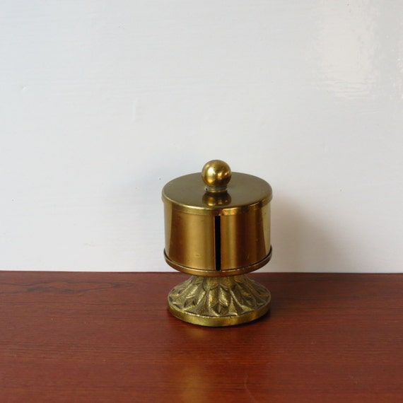 Vintage Brass Pedestal Stamp Holder