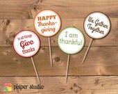 INSTANT DOWNLOAD - Thanksgiving Cupcake Toppers Il_170x135