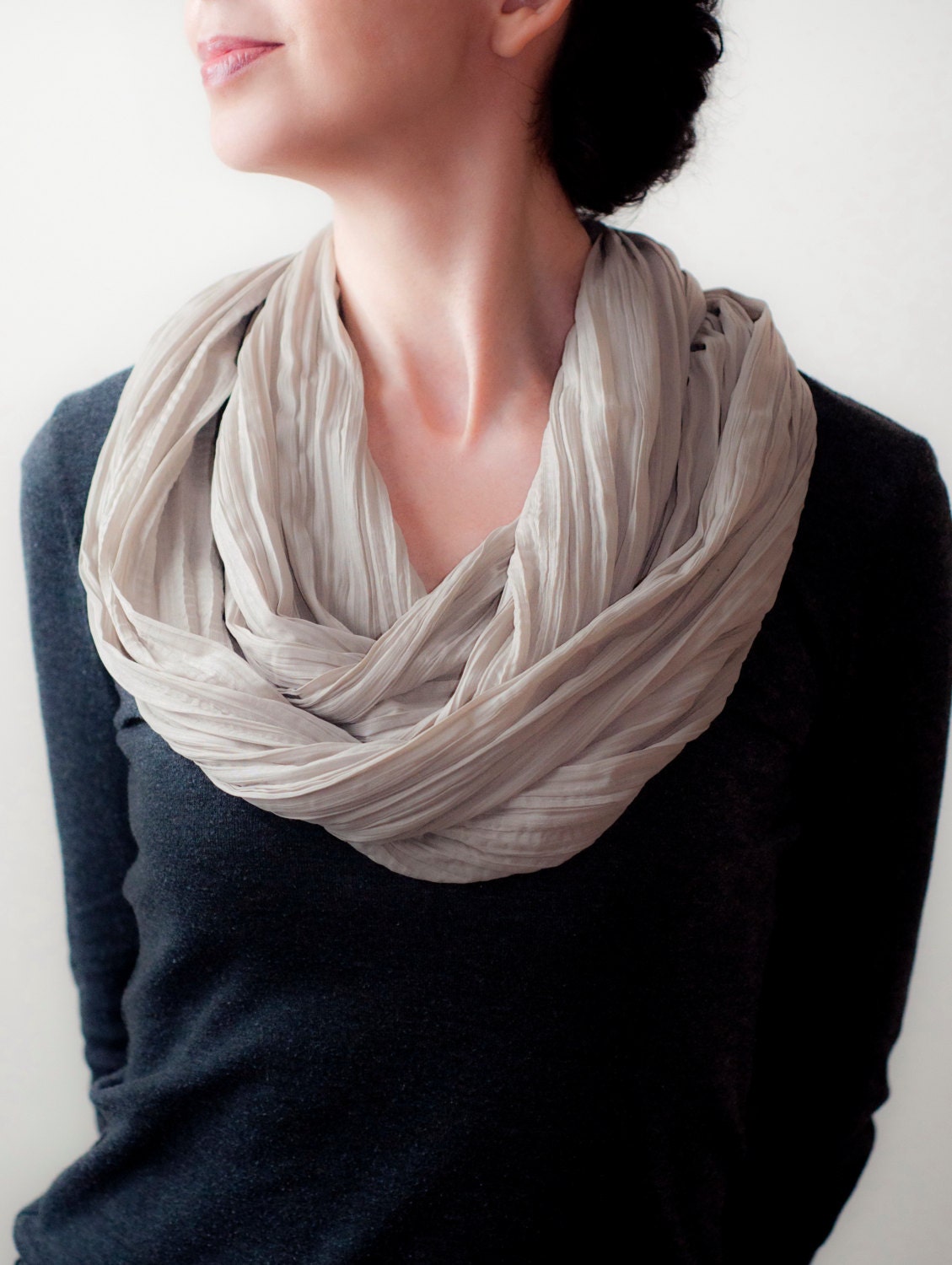 green and gray scarf