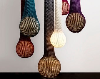 Pendant light, knitted hanging light