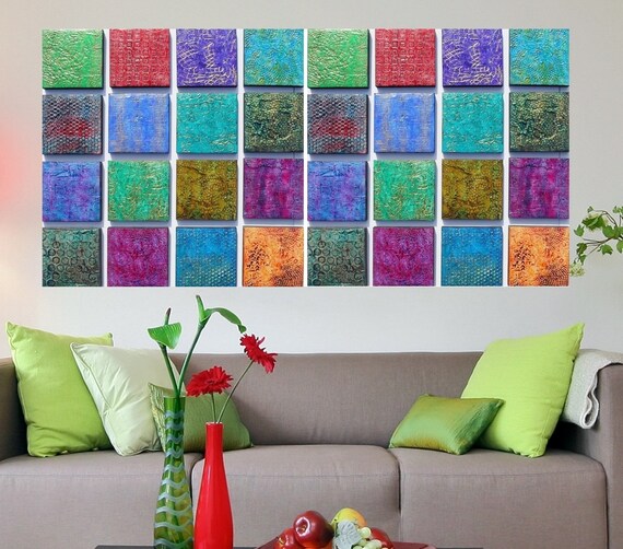 Textured Wood Wall Art Large Abstract Paintings by PattyEvansArt