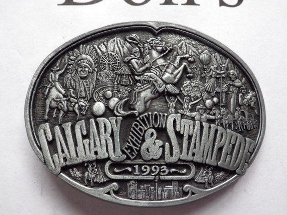 1993 Calgary Exhibition and Stampede Belt Buckle Pewter