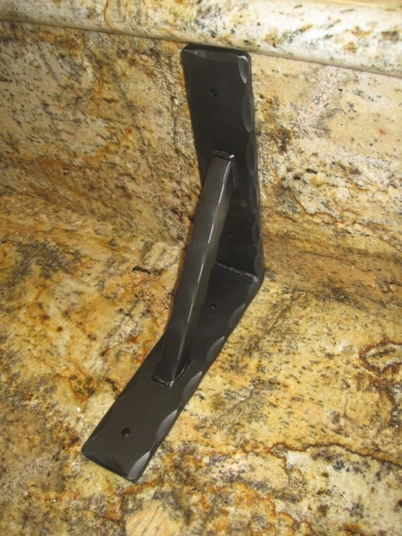 HEAVY DUTY Hammered Steel Corner by PrescottBlacksmith on Etsy