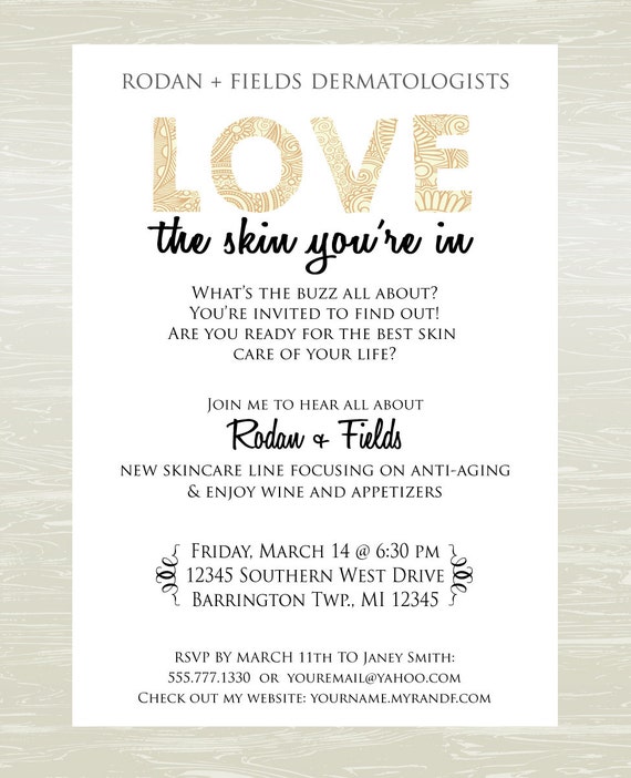 Skin Care Party Invitations 1