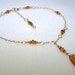 November Birthstone Anklet for Women - Crystal Jewelry - Topaz and Gold Ankle Bracelet