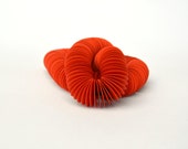 red-orange: Necklace PERLA - Made of Paper
