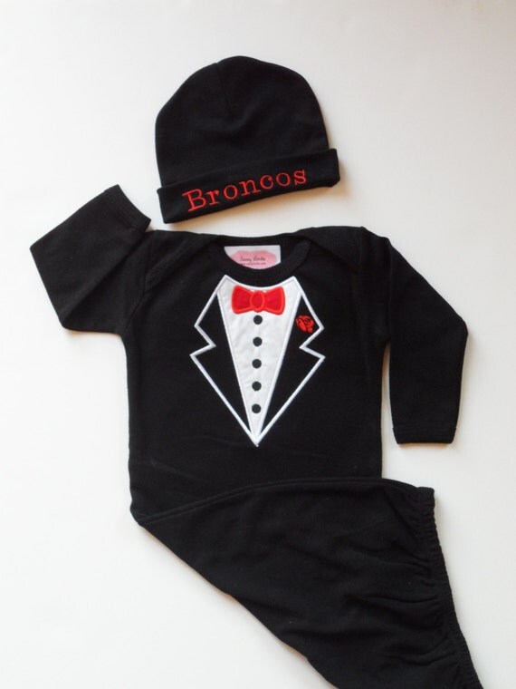 Items similar to Tuxedo Baby Boy Clothes Infant Layette Gown Tux Shirt