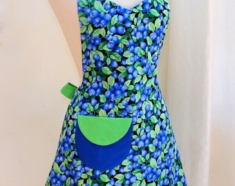Womens Blueberries Apron