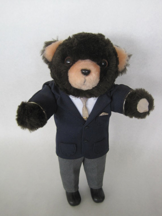 teddy bear in suit