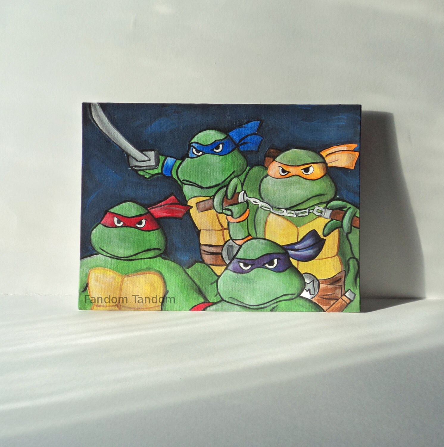 TMNT Cartoon Acrylic Art Painting Teenage Mutant Ninja Turtles