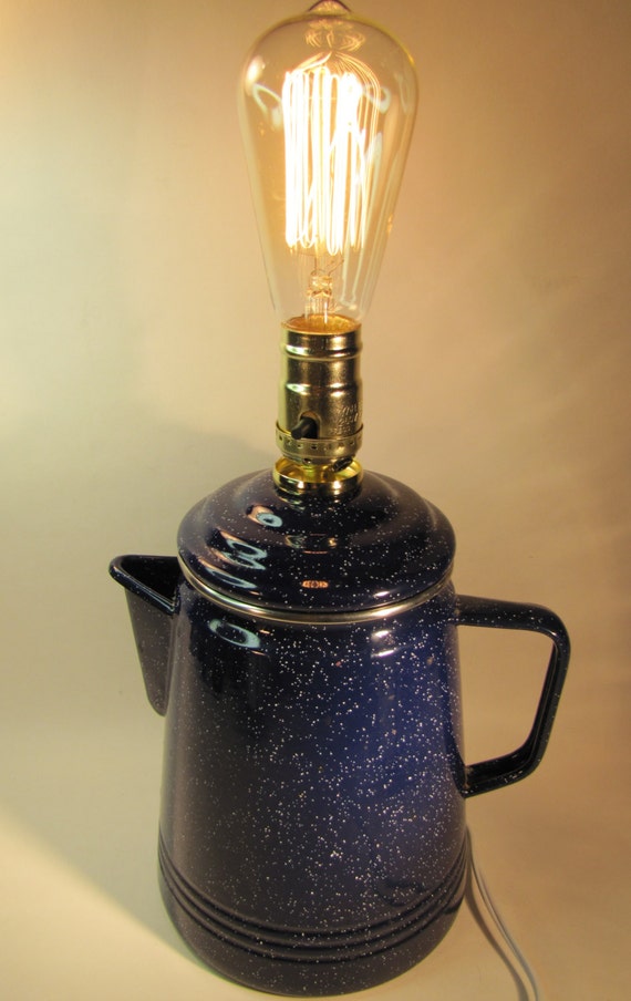 Items similar to Coffee Pot / Percolator Lamp on Etsy