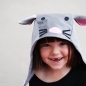 baby mouse little girls or boys hat in grey velvet