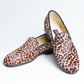 animal print prince albert loafers  - FREE SHIPPING