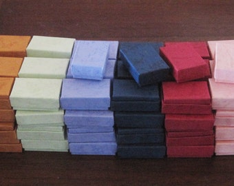100 TINY Mixed Colors cotton filled boxes - perfect for CANADIAN Shipping