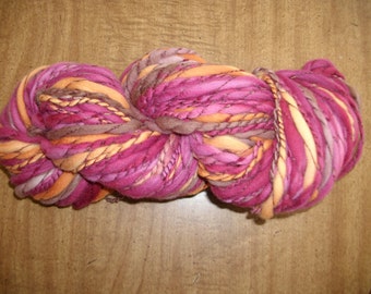Handspun handdyed merino yarn Super bulky 118 yd