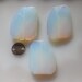 Sea Opal Faceted Slab Beads, 34x43mm, 3x