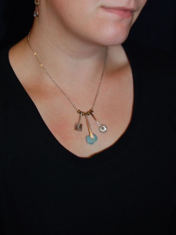 Three Pendulum Necklace by MaggieJJewelry on Etsy