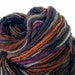 Thick and thin yarn, Trabajos del Peru, Plymouth, color 019 , Extra fine Merino, LAST SKEIN, Rust Violet light brown lavender grey, destash