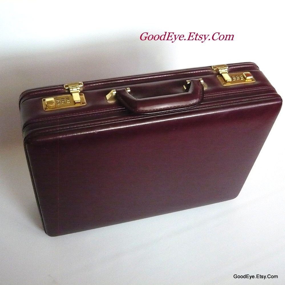 oxblood briefcase