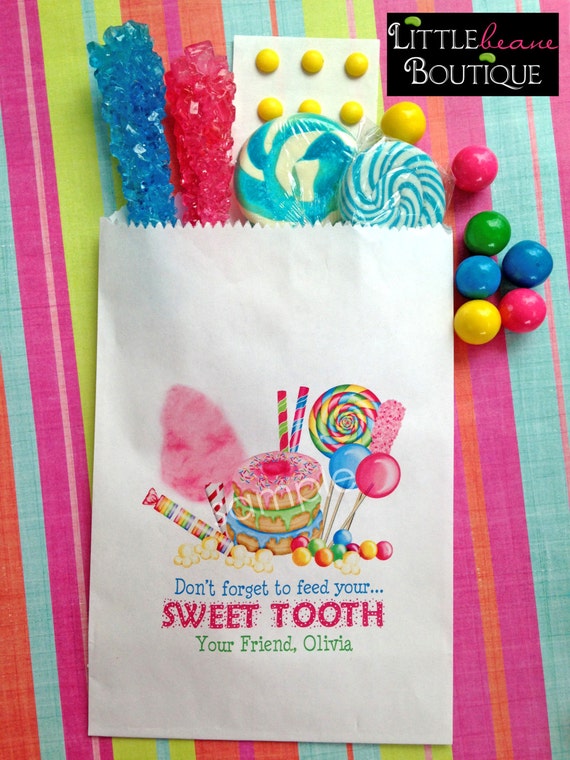 Personalized Candy Bags, Sweet Tooth Collection, Candy ... Personalized Candy Bags, Sweet Tooth Collection, Candy ...
