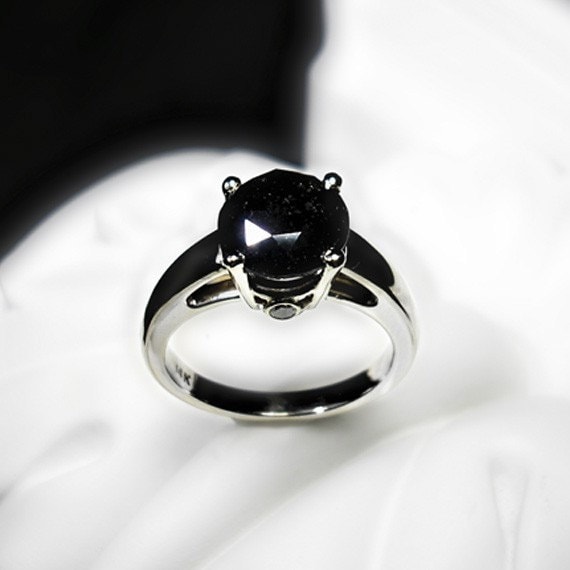 Black Diamond Engagement Ring - Black Ice