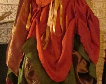 Renaissance FAIRY Gown Dress costum Wench Womens Costume reversible CORSET