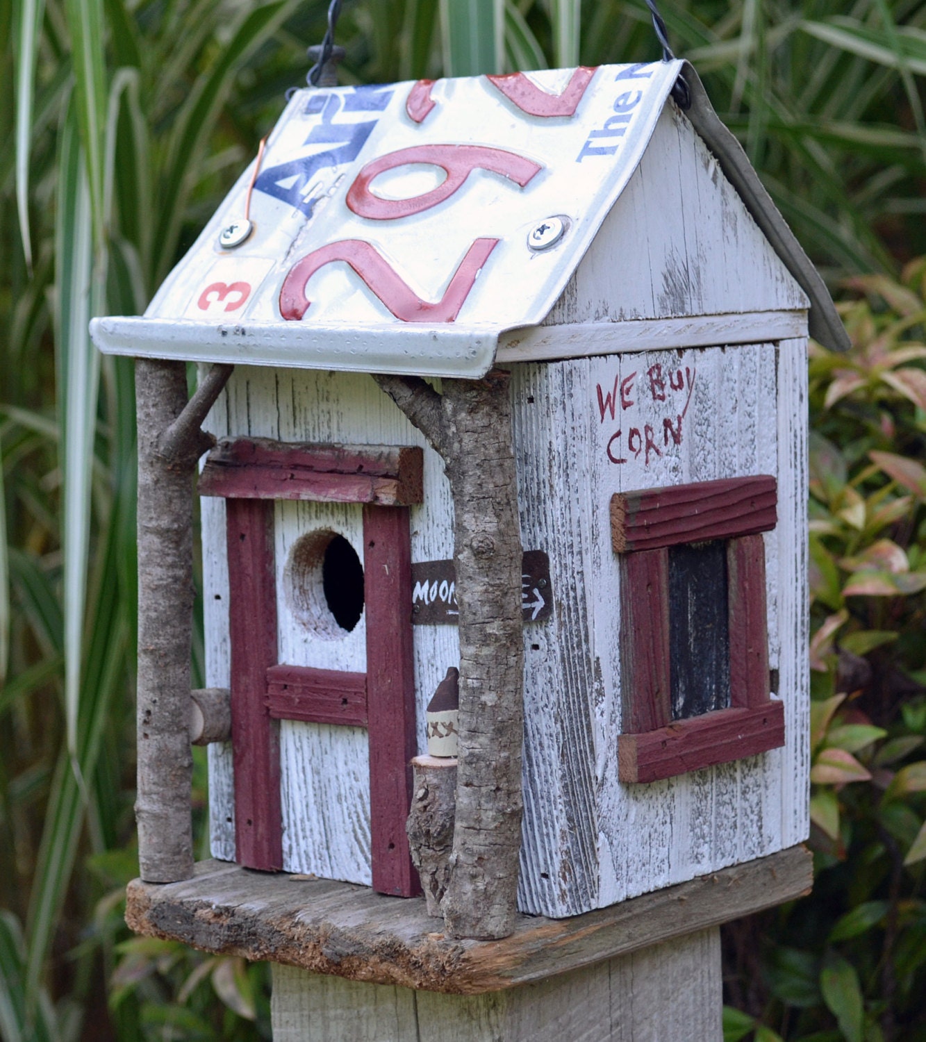 Rustic Birdhouse Primitive Birdhouse Hillbilly Birdhouse