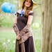 Dark Brown Twisted Drape Cocktail Party Dress
