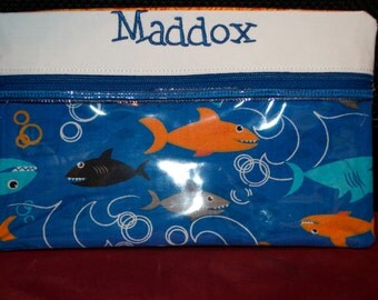 Custom Shark Pencil Case