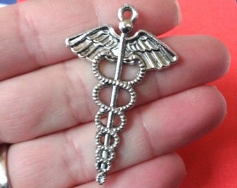5 Caduceus "symbol of medicine" Medical Pendants 31x49x2.5mm ITEM:AA8