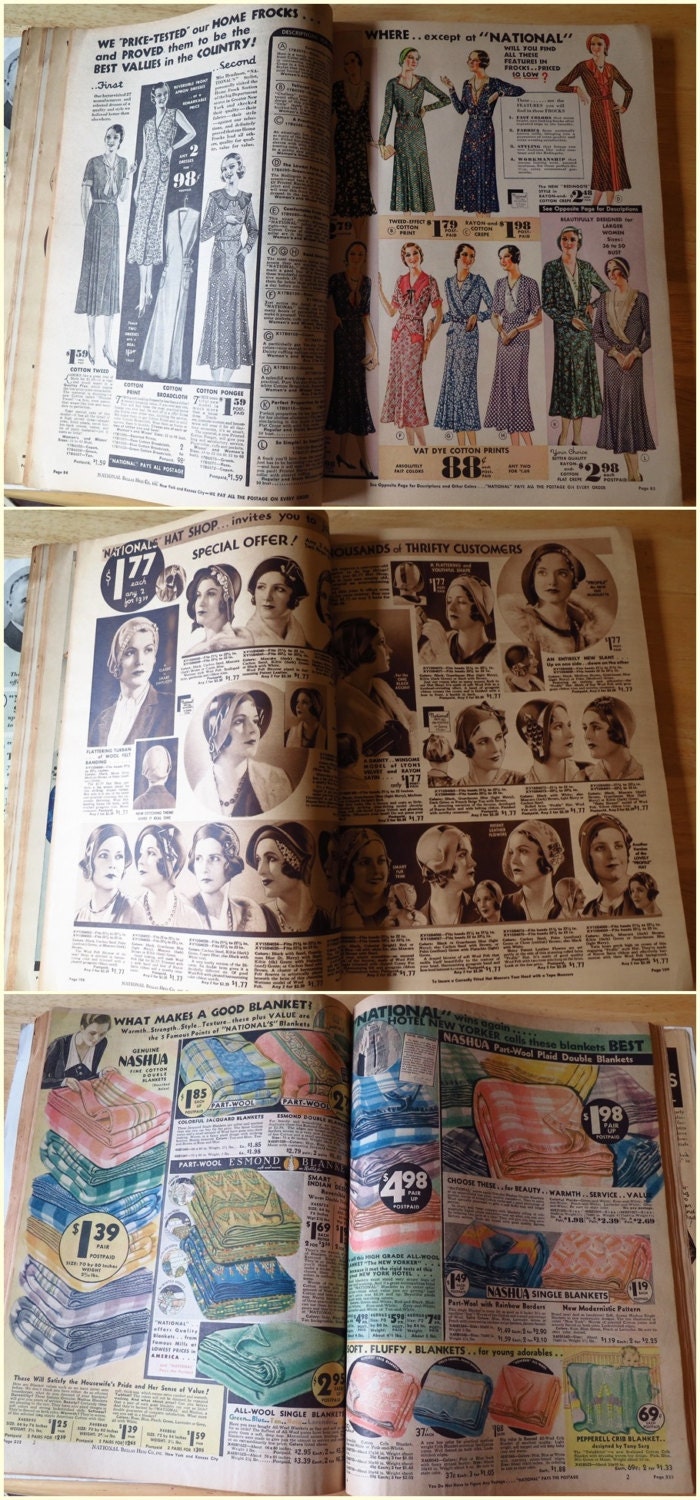 1931 National Bellas Hess Catalog over 300 pages of