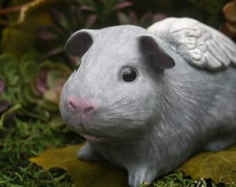 Guinea Pig Statue - LIFE SIZE Angel Memorial - Cavy