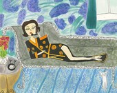 Phoebe Harding never could pass up a chance to share the latest gossip. Limited edition print of an original painting Phoebe Harding never could pass up a chance to share the latest gossip. Limited edition print of an original painting