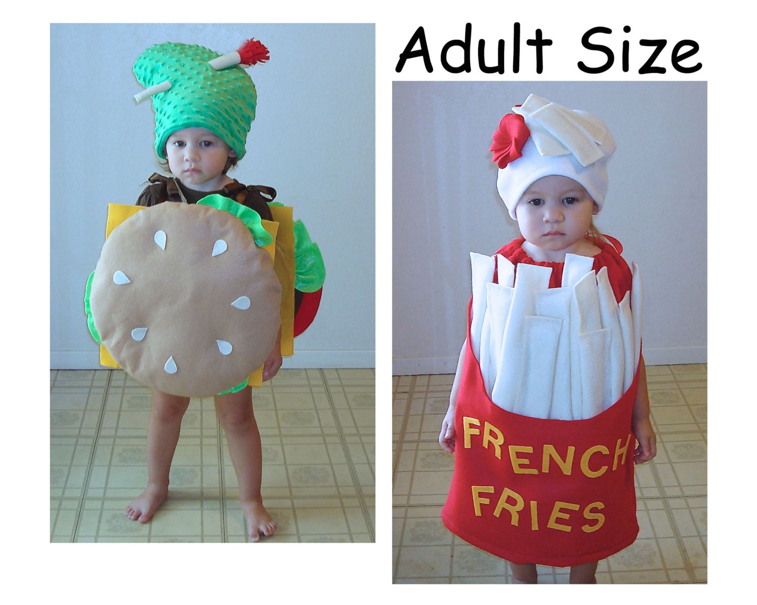 Adult Halloween Costumes Cheeseburger Fries Couples Adult Halloween Costumes Cheeseburger Fries Couples