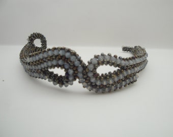 White Crochet rope bracelet Bridal bracelet Elegant by gulum