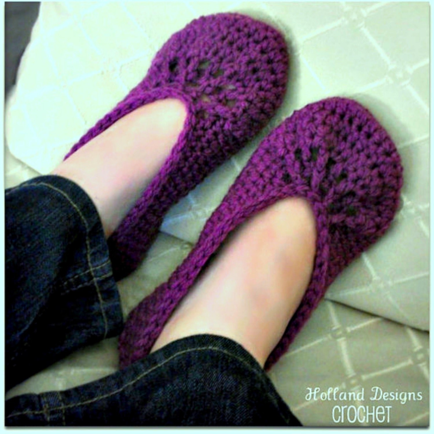 Download Now CROCHET PATTERN Comfy House Shoes Ladies