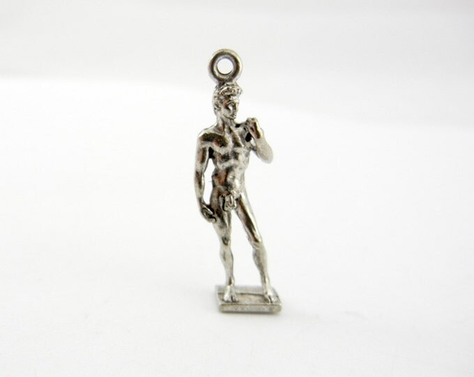 Pewter Charm of Michelangelo Statue of David