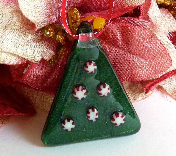 Fused Glass Christmas Tree Ornament By Bprdesigns On Etsy