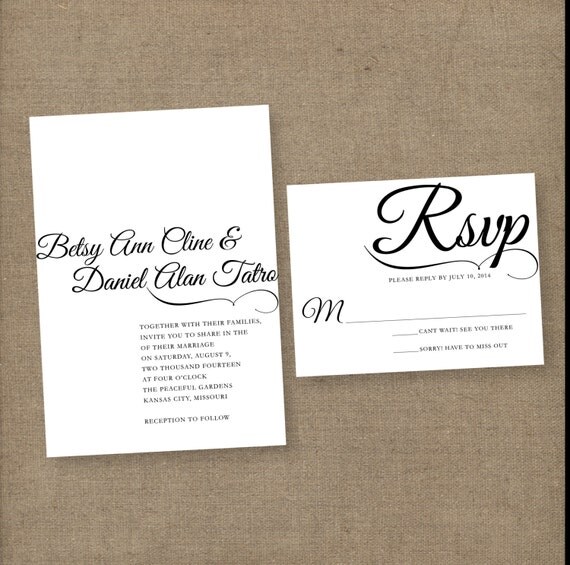 Modern Elegant Wedding Invitations 2