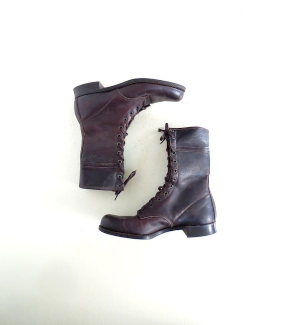 Vintage 1920s Boots / Women's Boots / Brown Leather Boots