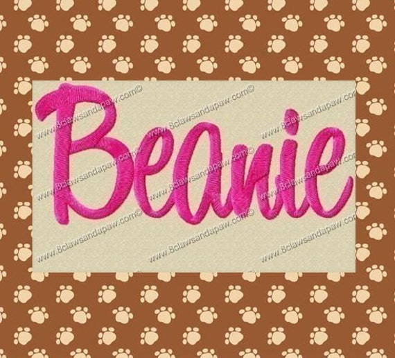 Beanie Embroidery Font