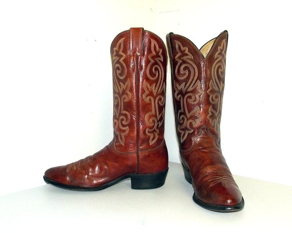 Brown cowboy boots size 10 EE or Cowgirl size 11.5 wide width