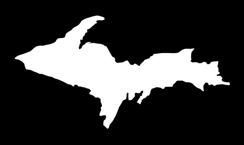 Upper Peninsula silhouette vinyl decal