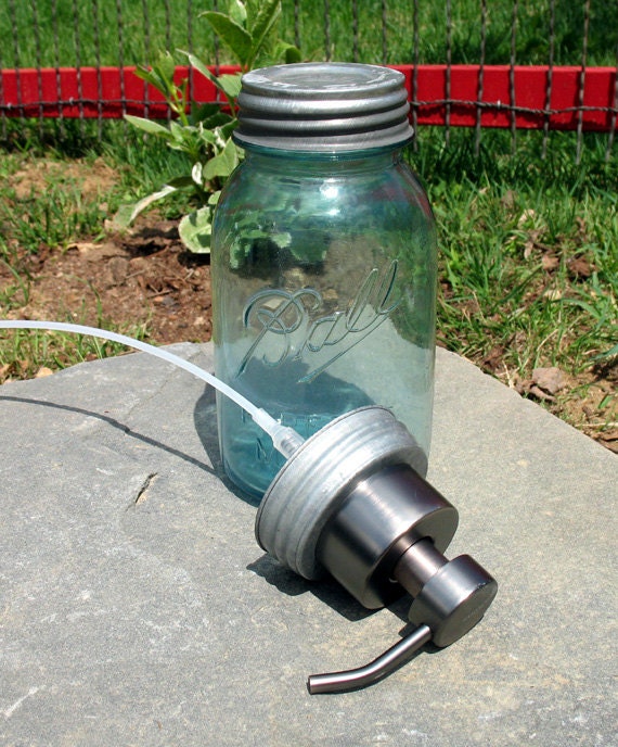 Canning Jar Soap Dispenser Lids. LIDS ONLY. Galvanized Regular