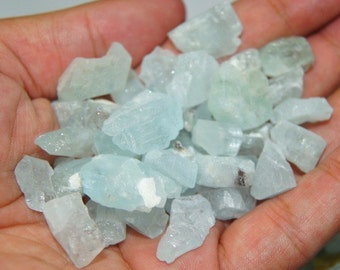 Aquamarine crystal - by the gram - naturally raw rough- wire wrap stones - Blue Beryl - raw rough - lot of specimens natural bulk crystals